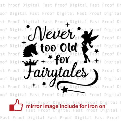 Download Free Never too old for fairytales SVG cut file Cameo